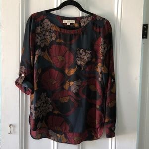 Loft flower print blouse